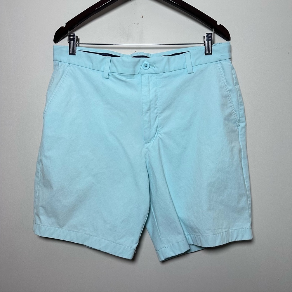 Vineyard Vines Men’s 8” Performance Shorts – Mint Blue/Green Sz 34 Country Club